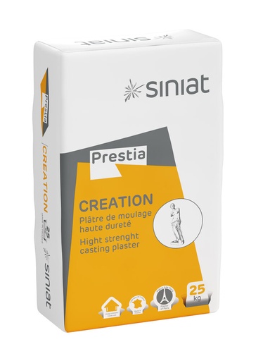 [PLA0005] PLATRE POUR MOULAGE CREATION PRESTION SINIAT SAC DE 25 Kg